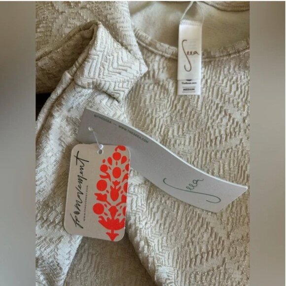 Free People NWT Seea Palomar Surf/Swim Crop Top Size Large Cream color size M - Picture 7 of 7